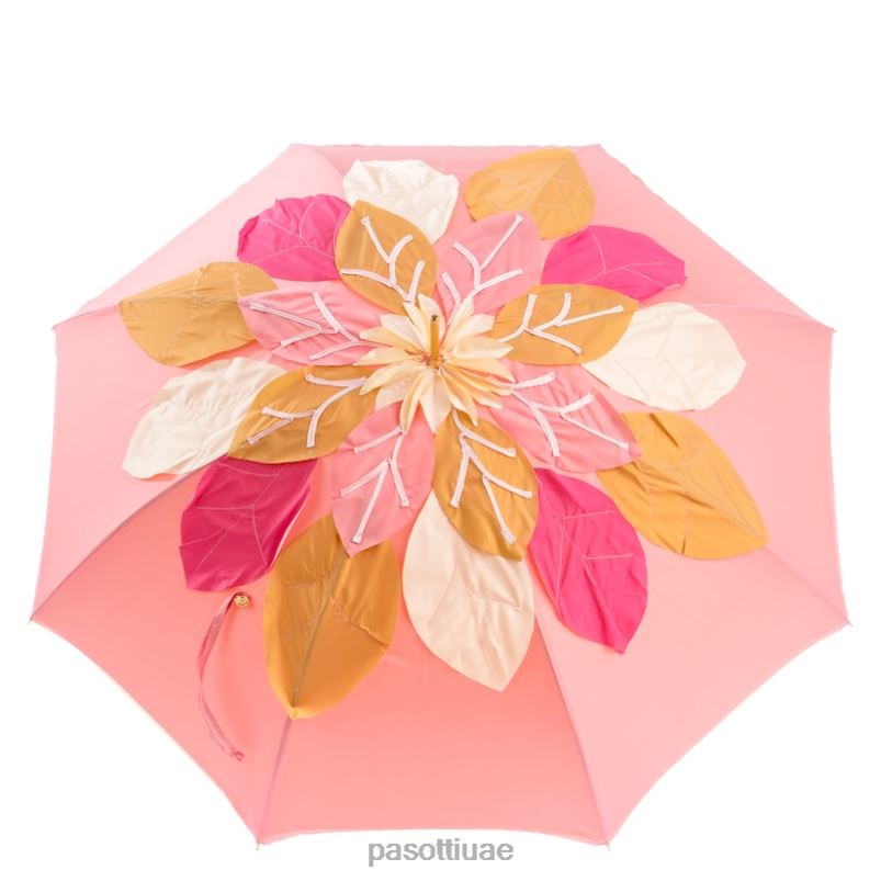 مظلة | 163 sum-3 s7 - مظلة وردية جميلة بأوراق الشجر وقماش مزدوج PASOTTI Z446V517